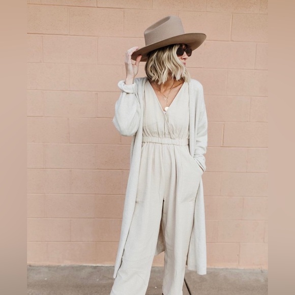 Free People Cream Jumpsuit - Picture 5 of 6